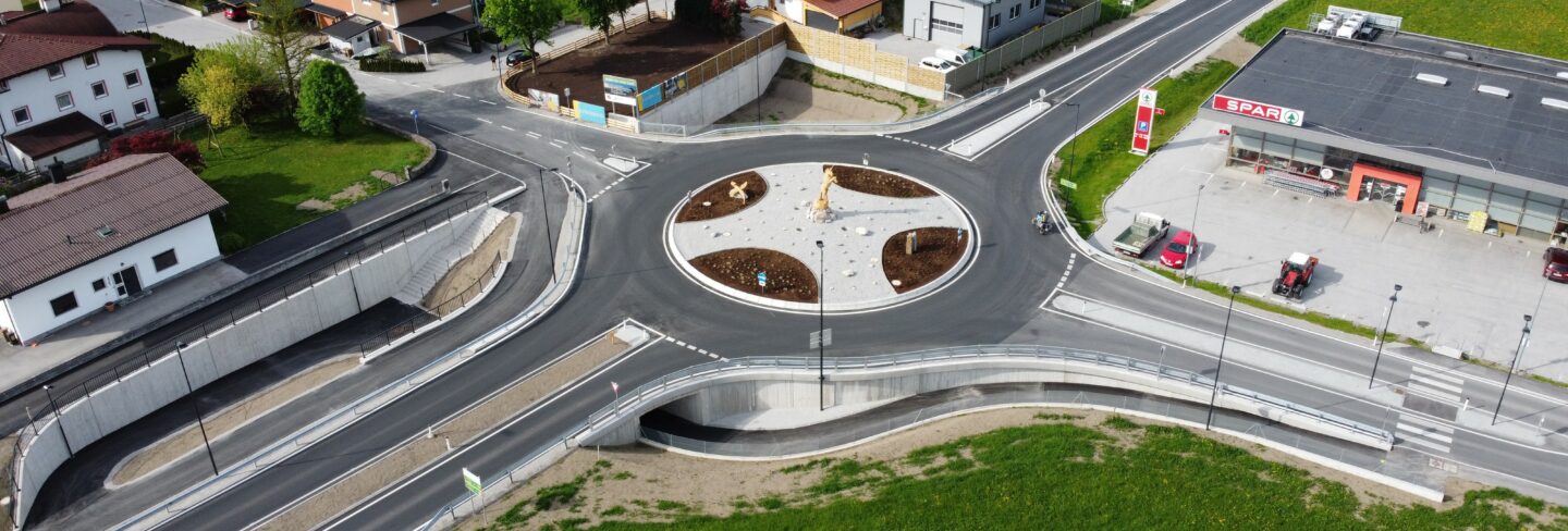 Bau Kreisverkehr